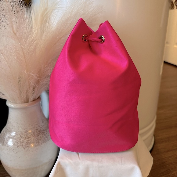 PRADA Hot Pink Drawstring Cosmetic Pouch - Picture 3 of 8